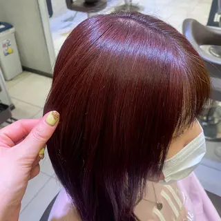 ミディアム カラー 渡邊 桃香のヘアスタイル