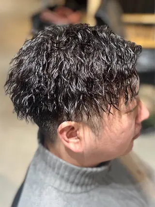 パーマ メンズ メンズ特化 ulus高森蓮のヘアスタイル