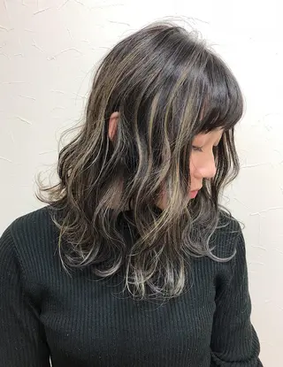 ミディアム カラー ノンダメージ髪質改善 カラー💎/KURAのヘアスタイル
