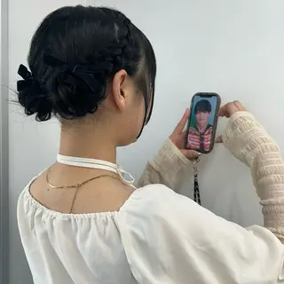 ミディアム ヘアアレンジ 🎀オタク美容師艶髪 カラーERINA🎀のヘアスタイル