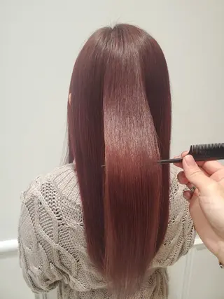 セミロング カラー Haruka 香椎美容室のヘアスタイル