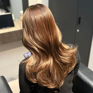 ロング カラー 髪質改善Ⅰ透明感 艶カラーⅠたつやのヘアスタイル