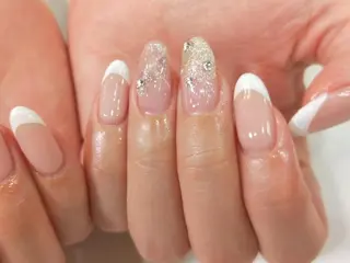 ネイル はばすみれ🎀ﾈｲﾙ 光ﾌｪｲｼｬﾙ ﾍｱのネイルデザイン