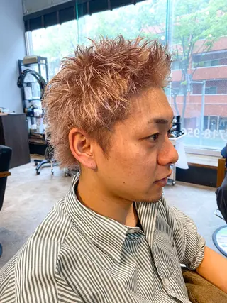 ショート カラー メンズ IRIE⚡️メンズ/ パーマ⚡️北川聖也のヘアスタイル