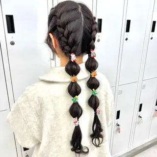 ロング ヘアアレンジ ヘアメ🎀推しカラー 🥣横浜/しほ🧸のヘアスタイル