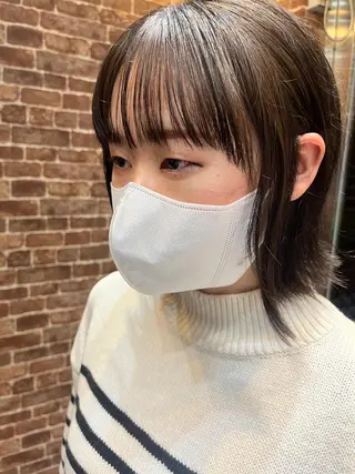 ミディアム カラー パーマ ヘアアレンジ メンズ キッズ ネイル マツエク・マツパ アイブロウ 久木原 ゆりのヘアスタイル