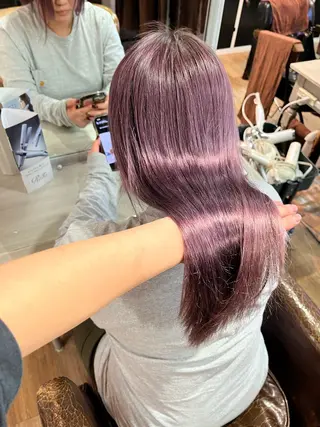 ロング レイヤーカット/ ハイトーン/ミノリのヘアスタイル