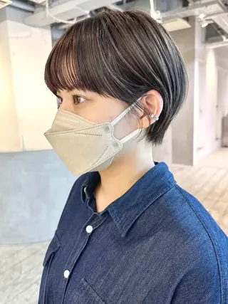ショート カラー パーマ ヘアアレンジ ITbyALBUM 八王子店のヘアスタイル
