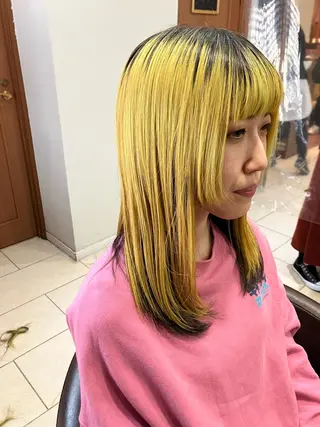 ミディアム カラー 髪質改善 LIME 長野駅のヘアスタイル