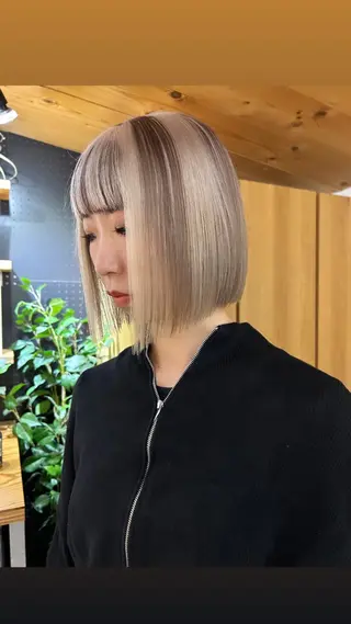 ミディアム カラー メンズ 🧸艶々韓国ヘア 🧁mizunaのヘアスタイル