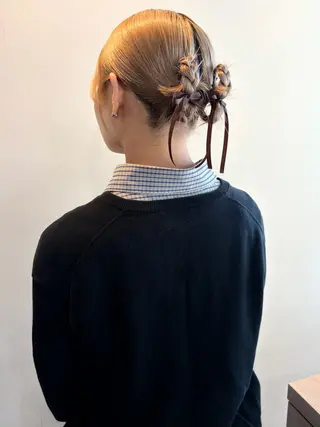 ヘアアレンジ ダブルカラーベージュ カラー/tuburaのヘアスタイル