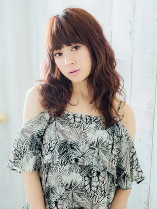 セミロング FUKUNAGA YUのヘアスタイル