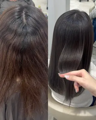 ロング カラー パーマ ヘアアレンジ パク・ボミン小野リエ 韓国ハーフ🦊のその他イメージ