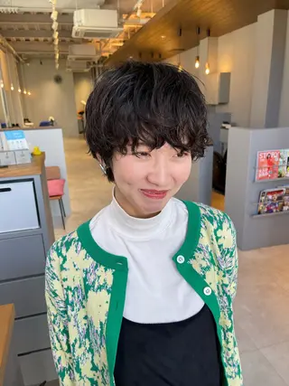 ショート パーマ 石原圭悟 /ショート/艶カラーのヘアスタイル