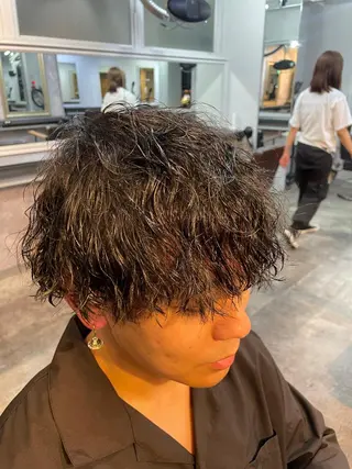 パーマ メンズ 加藤 聖也のヘアスタイル