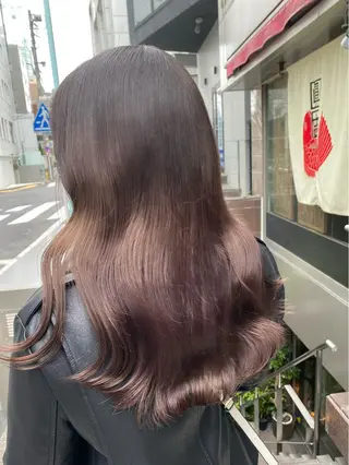 セミロング カラー 髪質改善/レイヤー ストウシンゴのヘアスタイル
