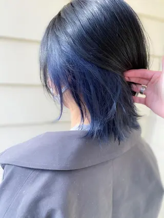 ミディアム ハイトーンカラー🌈 メンズパーマ鈴木康平のヘアスタイル
