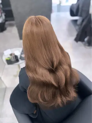 ロング カラー 縮毛矯正/艶カラー /髪質改善/なんばのヘアスタイル