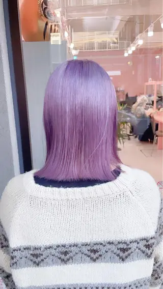 ミディアム カラー ヘアアレンジ Bob&ハイトーン 専門家CHIHIROのヘアスタイル