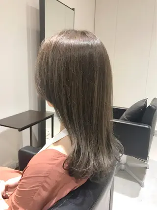 セミロング カラー 前髪/ハイライト得意 安西駿一　【銀座】のヘアスタイル