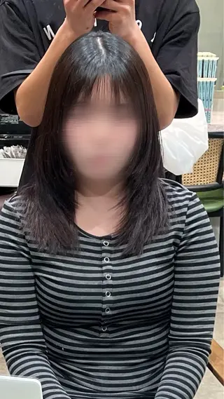 ミディアム ラフィスヘアー九大学研都市店所属・赤み消し艶カラー🍒 髪質改善　KAIのヘアスタイル