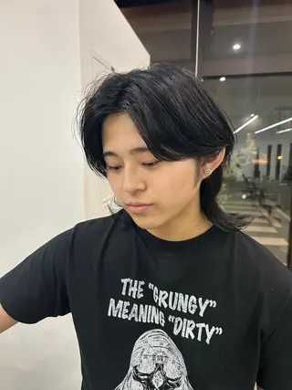 ミディアム カラー メンズ 佐々木 大地のヘアスタイル