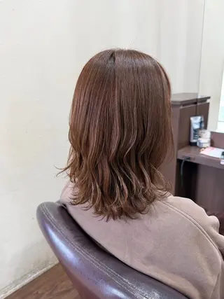 セミロング カラー 仲井 充のヘアスタイル