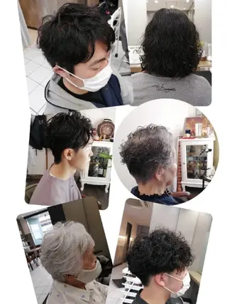 パーマ ショート D/i |Y/no. 〈夜スパ17時〜〉のヘアスタイル