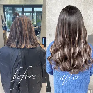 ロング カラー ヘアアレンジ TATSUYA アートディレクターのヘアスタイル