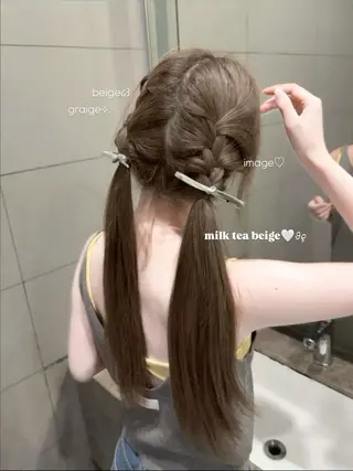 カラー 透明感ベージュ🎀 Anju/渋谷🎀のヘアスタイル