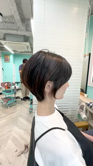 ショート カラー 柳井 健太のヘアスタイル