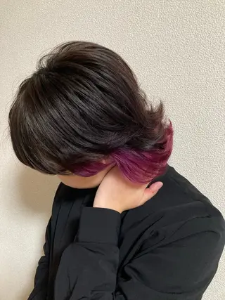 ミディアム カラー 廣瀨 紅葉のヘアスタイル