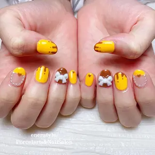 ミディアム ネイル 🐾enen style 🐾のネイルデザイン