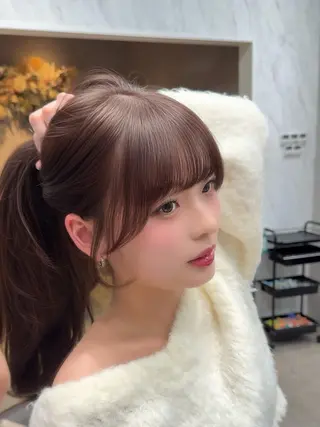 ミディアム カラー レイヤーダブルカラー KYONのヘアスタイル