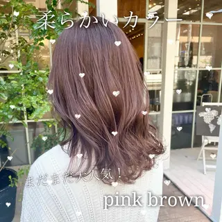セミロング カラー 【完全個室】髪質改善 暖色カラー/山崎唯奈のヘアスタイル