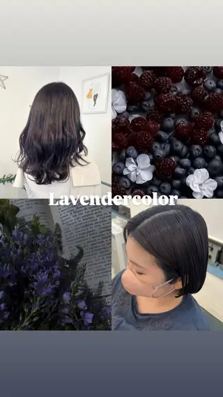 セミロング カラー 青木 優雅のヘアスタイル