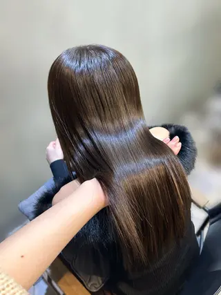 ロング カラー ninaアイドル前髪 ×透明感🎀のヘアスタイル