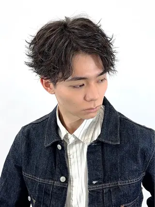 ショート メンズ フェザーパーマ浦和 スパイキーショートのヘアスタイル