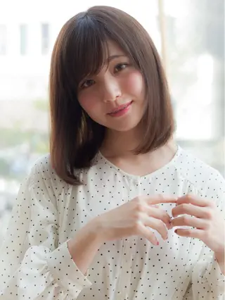 ミディアム カラー パーマ ヘアアレンジ 髪質改善/韓国風 レイヤー/田村祐樹のヘアスタイル