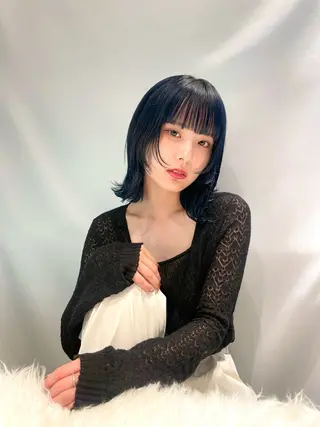 ミディアム Zina KIMIYOのヘアスタイル