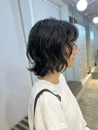 ミディアム パーマ さとう あやかのヘアスタイル