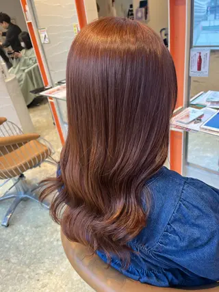 セミロング カラー うしだ かおるのヘアスタイル