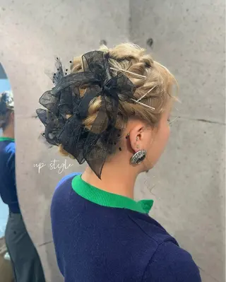 ミディアム ヘアアレンジ ヘアメイク/髪質改善 🎀Moeri🎀のヘアスタイル