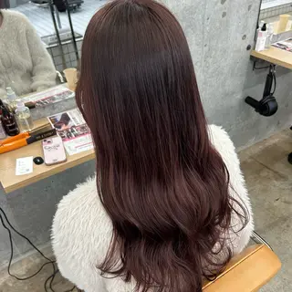 ロング カラー うる艶カラー /縮毛矯正✨レオンのヘアスタイル