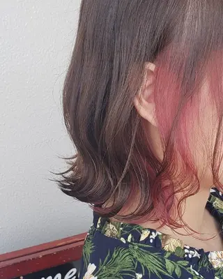 ミディアム カラー 神谷 涼のヘアスタイル