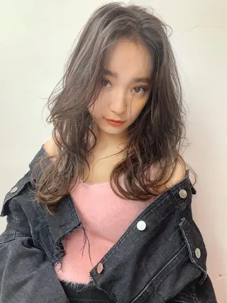 ロング カラー パーマ ヘアアレンジ 🎀愛されモテヘア♡ 梅澤夏基🎀のヘアスタイル