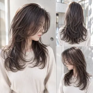 ロング カラー 韓国風×透明感カラー 髪質改善オタベシンヤのヘアスタイル