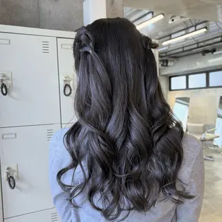 セミロング ヘアアレンジ 透明感カラー/赤み消 しカラー/もものヘアスタイル