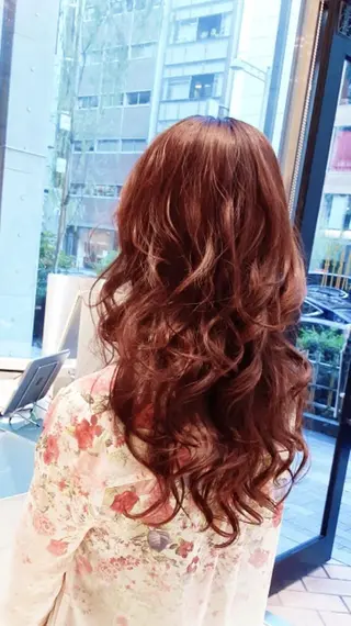ロング パーマ ヘアアレンジ  知念　香トータル ビューティー🌷のヘアスタイル