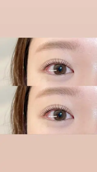 ミディアム カラー パーマ ヘアアレンジ メンズ キッズ ネイル マツエク・マツパ アイブロウ 𝑹 eyelashのマツエク・マツパデザイン